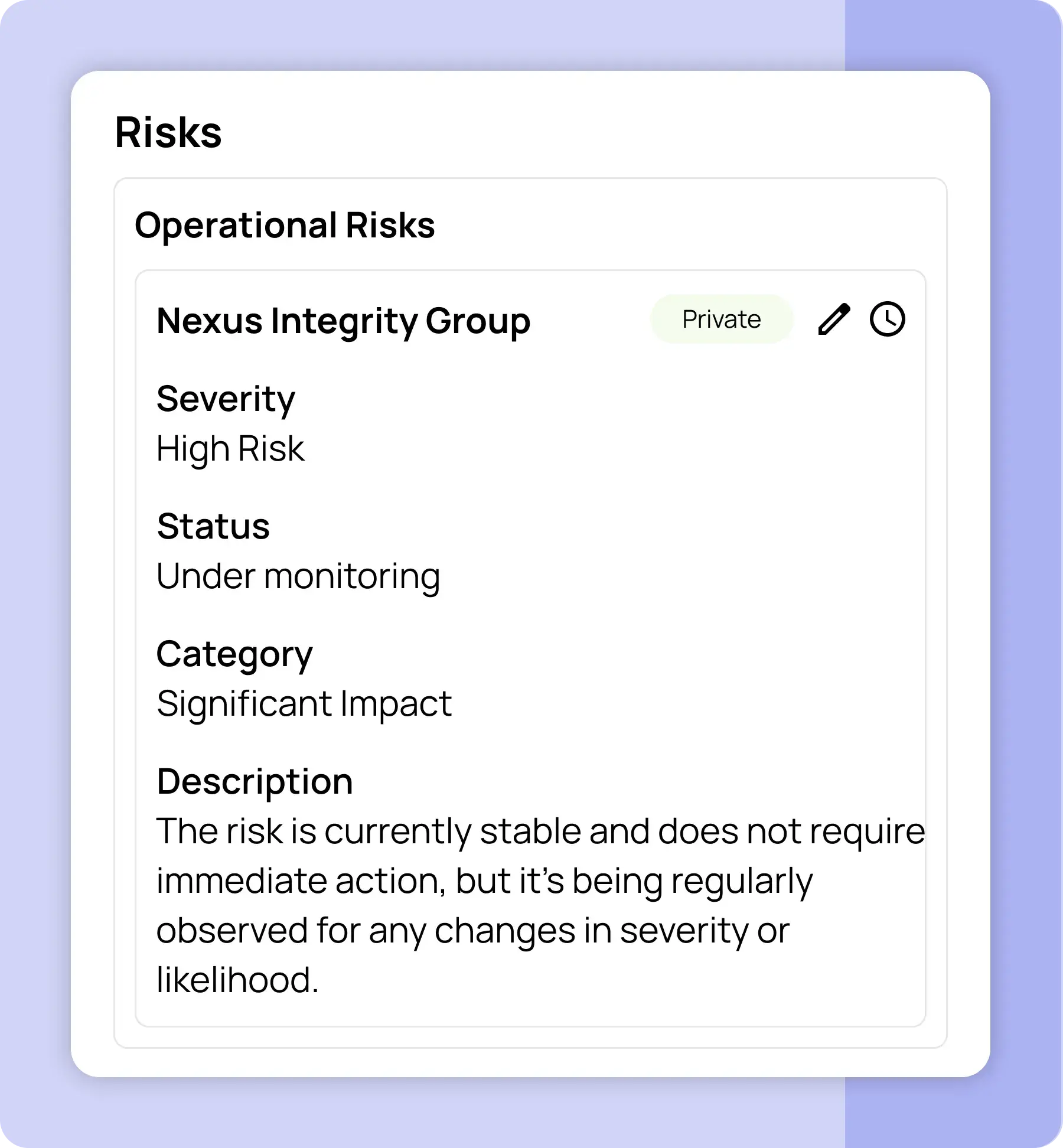 Diminish operational risk in private equity